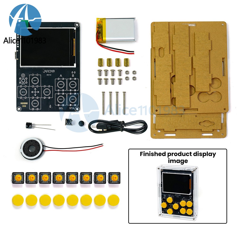 LCD Game Console DIY Kit Multifunction Weather Clock Xiaozhi AI Robot Soldering