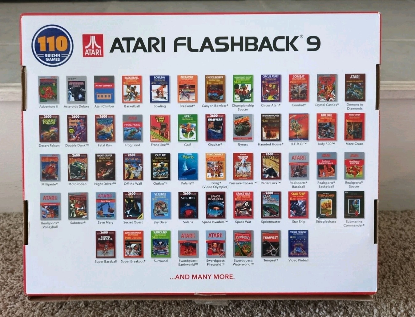 Atari Flashback 9 AR3050 HDMI Game Console with Wired Joystick Controllers