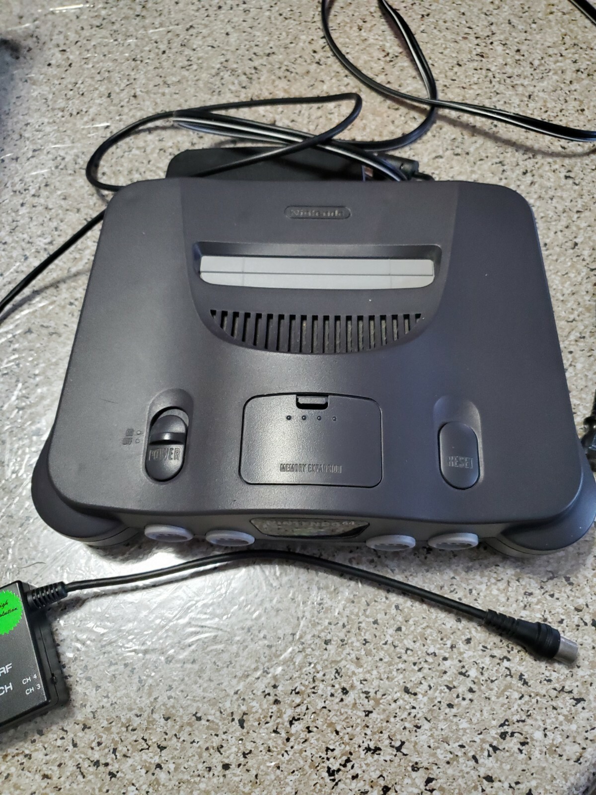 Nintendo 64 Core System 32MB Charcoal Gray Home Console. NA region