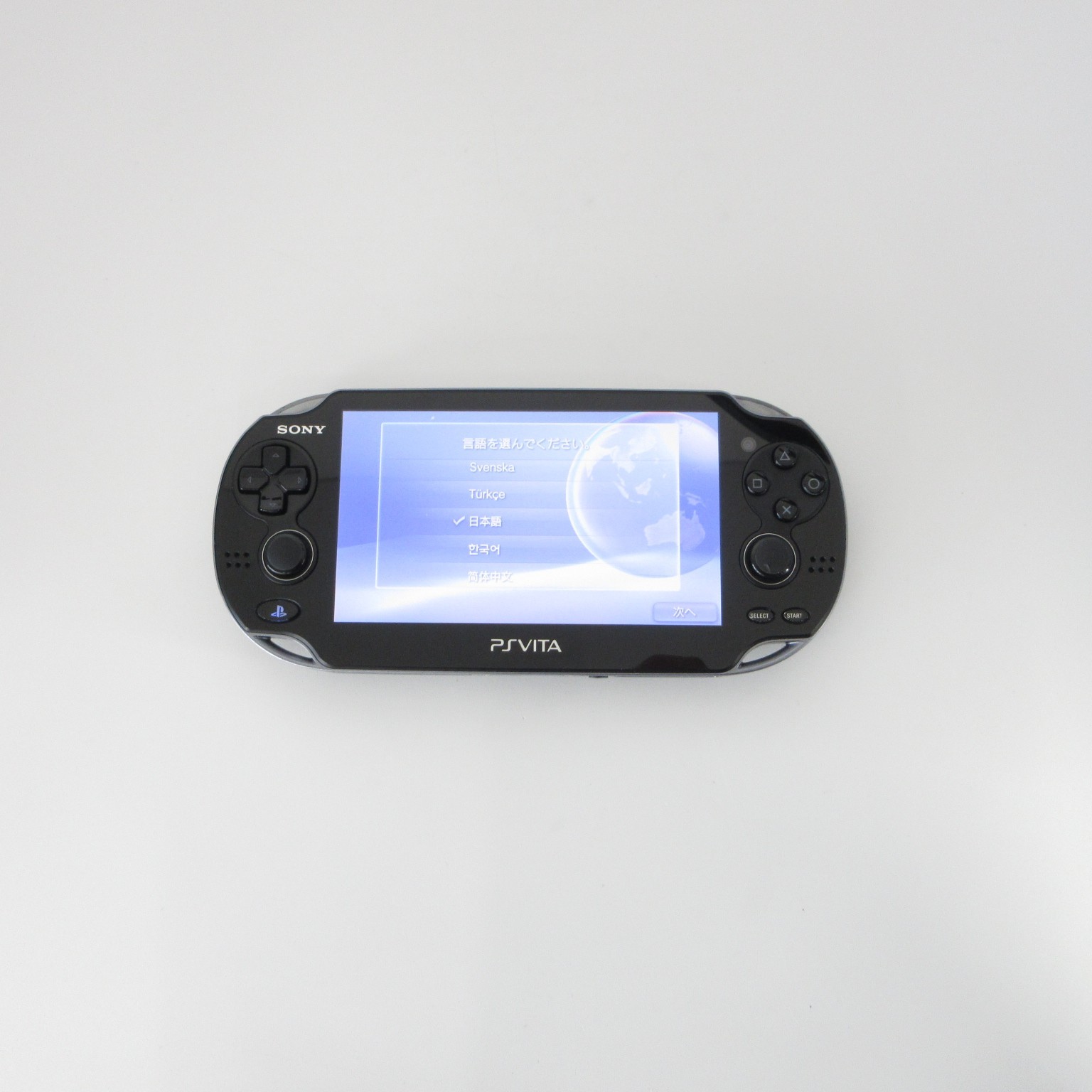 【Very Good】Sony PS Vita PCH-1000 Crystal Black Wi-Fi Model Console #DEN0322/07