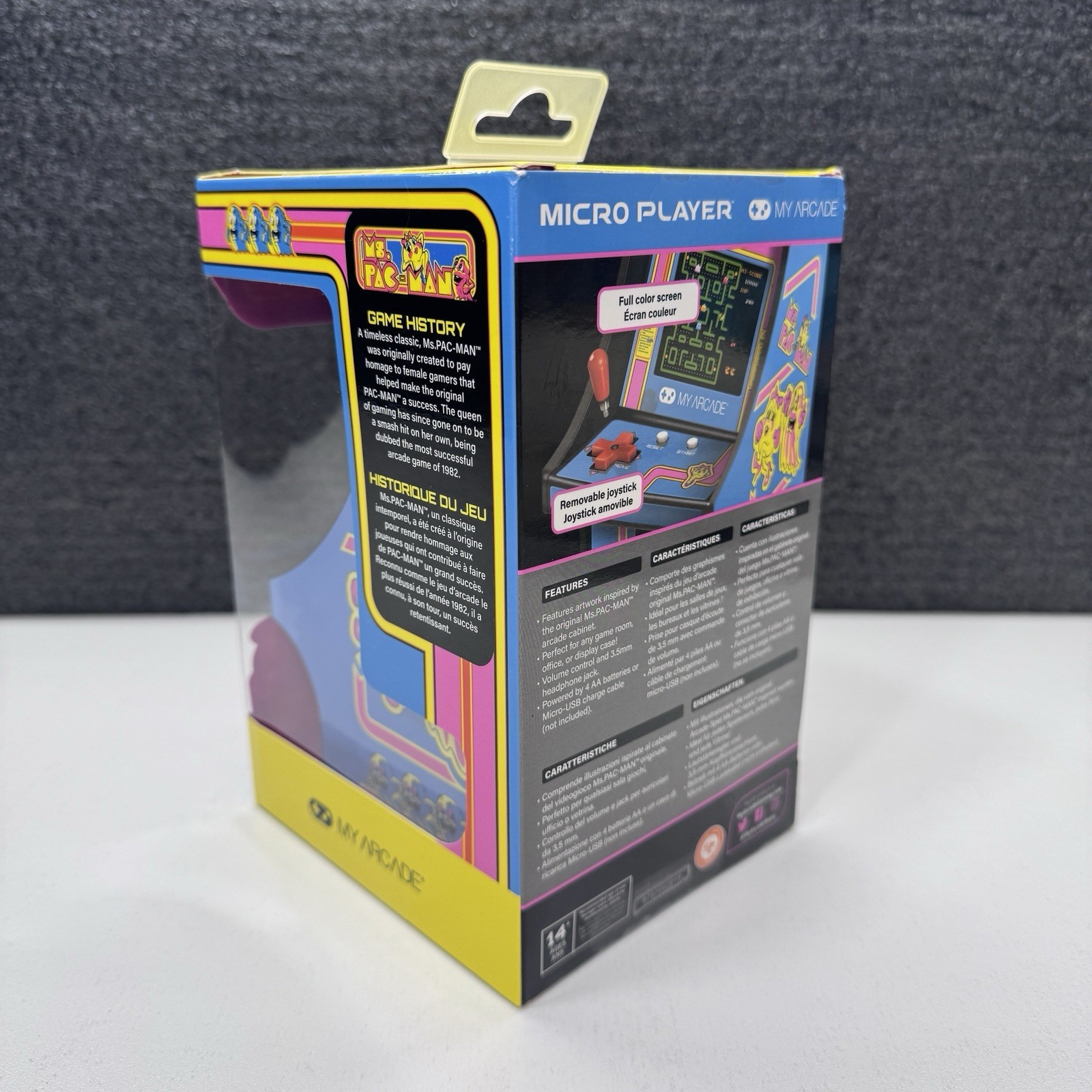 My Arcade Ms.Pac-Man Micro Player – Blue/Pink NEW