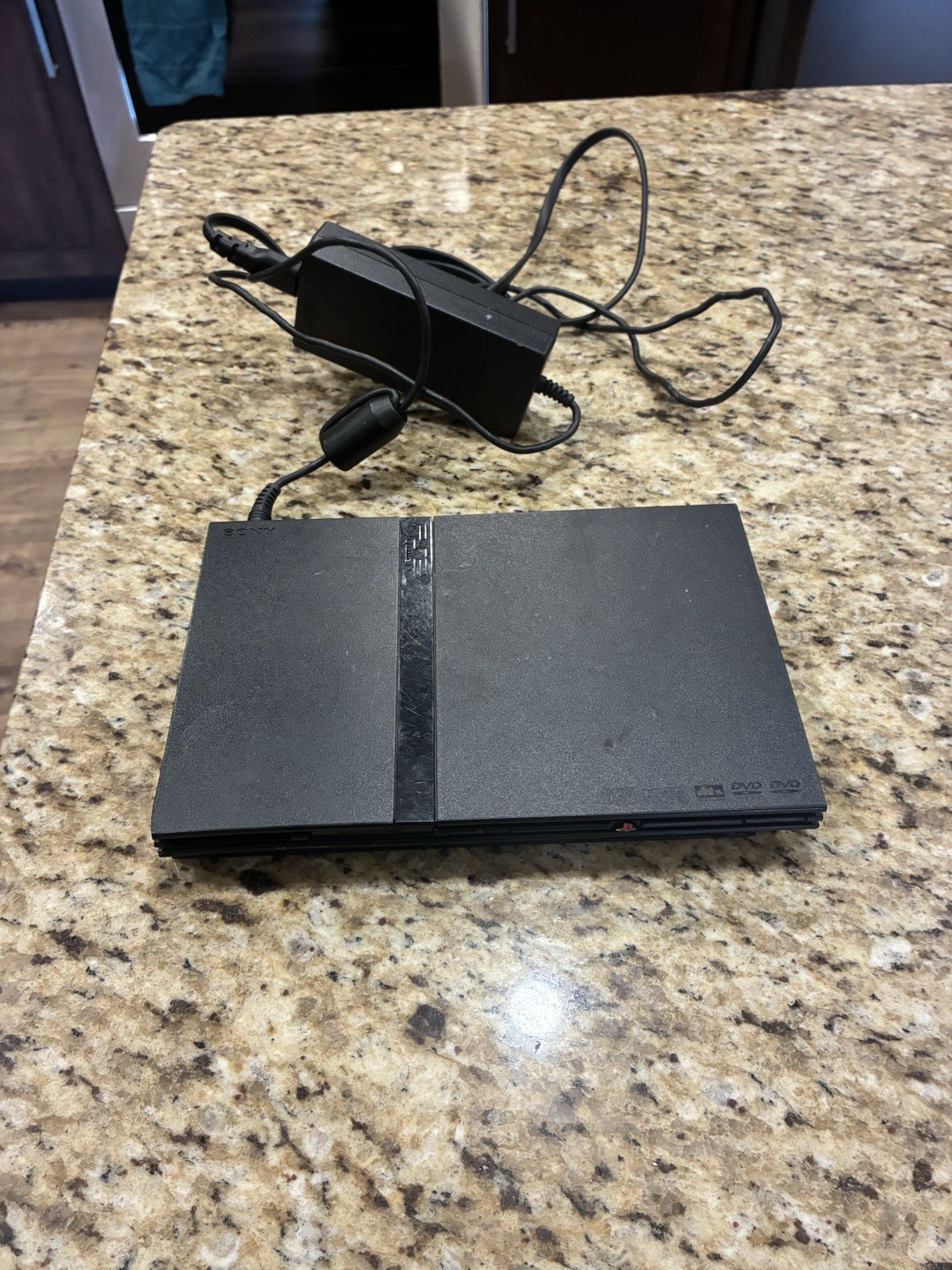 Sony PlayStation 2 PS2 Slim Black Console System Bundle SCPH-75001 READ