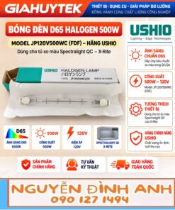 Bóng halogen Ushio FDF JP120V-500WC6 500W 120V cho hệ thống so màu