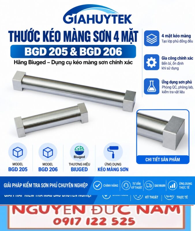 Thước kéo màng sơn 4 mặt Biuged BGD 205 và BGD 206
